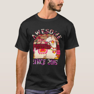 Camiseta Llama 5 Anos de Idade 5º Aniversário Incrível Desd