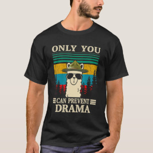 Camiseta Llama acampando Só Você Pode Impedir Que Homens De