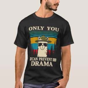 Camiseta Llama acampando Só Você Pode Impedir Que Homens De