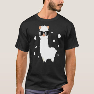 Camiseta Llama Alpaca Hearts Animal Llama Farmer Alpaca