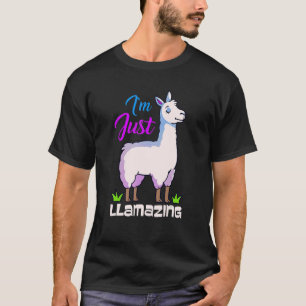 Camiseta Llama Alpaca Llamas Crianças Meninas Mulheres