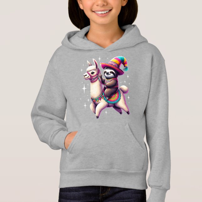Camiseta Llama Animais Fofos Crianças Meninas Rapazes (Frente)