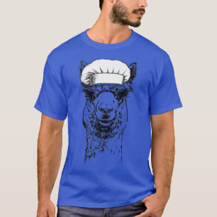 Camiseta Llama Animal Chef Cozinho Engraçado Cozinhar
