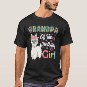 Camiseta Llama Aniversário Avô Da Menina Do Aniversário Faz