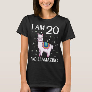 Camiseta Llama Aniversário Eu Tenho 20 Anos E Llamzível Inc
