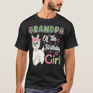 Camiseta Llama Birthday Avô Da Rapariga De Aniversário Faze