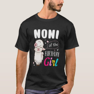 Camiseta Llama Birthday Noni Da Rapariga De Aniversário