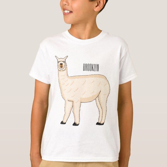 Camiseta Llama cartoon illustration  (Frente)