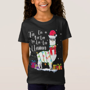 Camiseta Llama Christmas Sweater Fa-La-La-Lama Funny X-Mas