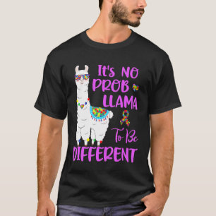 Camiseta Llama Conscientização do Autismo Crianças Meninos 