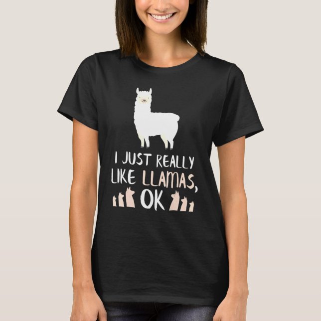 Camiseta Llama Cute Llama & Alpaca Llamas (Frente)