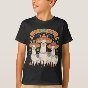 Camiseta Llama Divertido Cinco De Mayo Festa de Aniversário