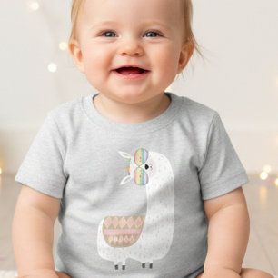 Camiseta LLama divertido, colorido pastel para crianças