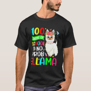 Camiseta Llama do 100º Dia de Escola 100 Dias de Escola Sem
