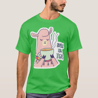 Camiseta Llama Drinks Tea