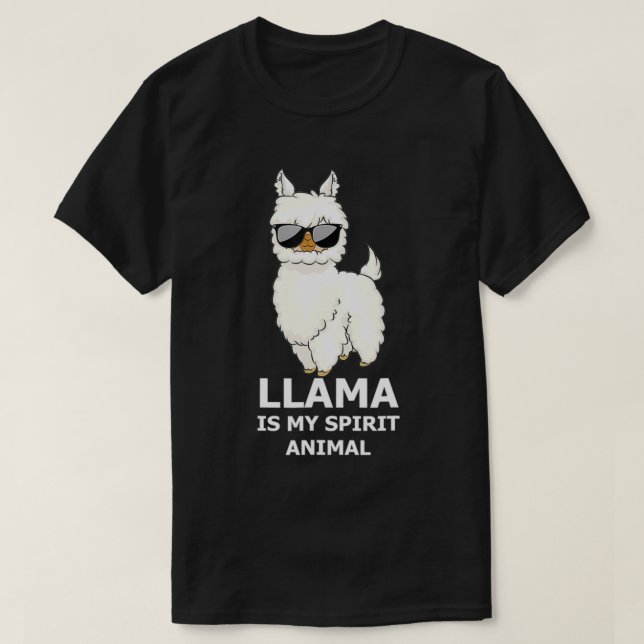 Camiseta Llama É Meu Espírito Animal Engraçado Llama (Frente do Design)