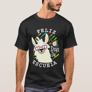 Camiseta Llama Feliz 101 dias de escola 101 dias de escola