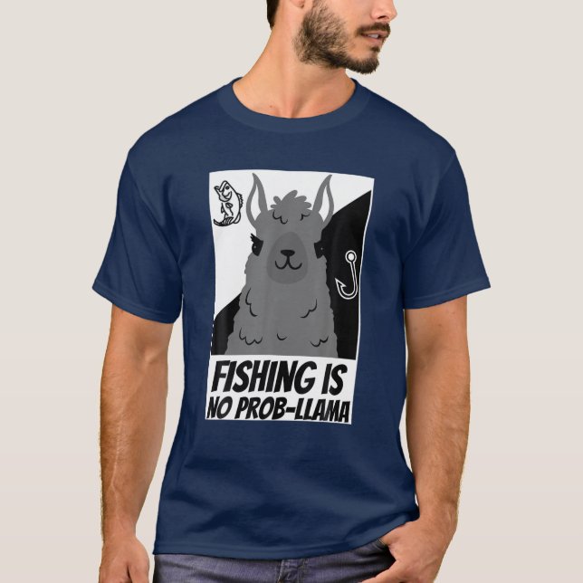 Camiseta Llama Fisheries Funny Pescador Llama Lover (Frente)