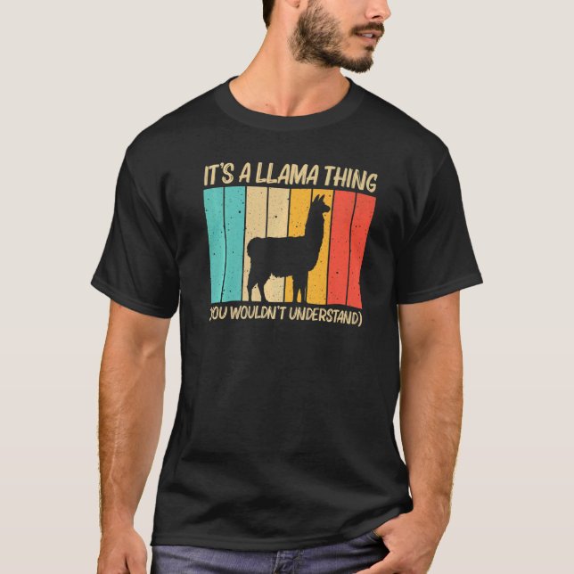 Camiseta Llama For Men Alpaca Farming Zookeeper Peruv (Frente)