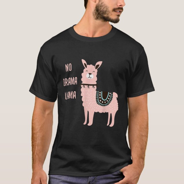 Camiseta Llama Funny No Drama Llama Lover Gift (Frente)