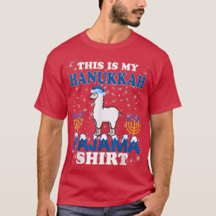 Camiseta Llama Hanukkah Pajama Chanukah Menorah Funny Jewis