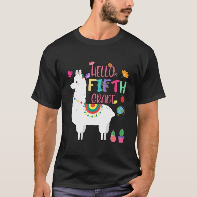 Camiseta Llama Hello 5º Grau 2021 2022 Equipe 5 T (Frente)