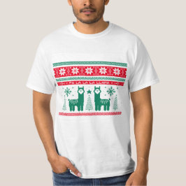 Camiseta llama Holiday Ugly Sweater