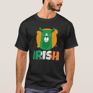 Camiseta Llama Irish Clover Dia de São Patrício Green Shamr