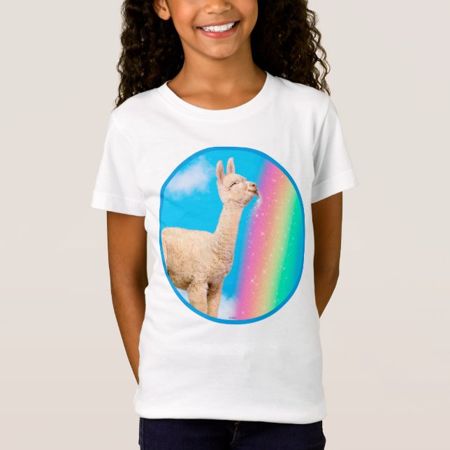 Camiseta Llama Licitando o Arco-Íris (Frente)