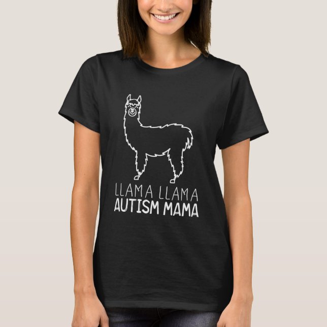 Camiseta llama llama autismo mama llama ts (Frente)