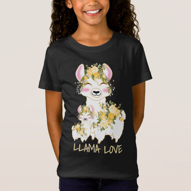 Camiseta Llama Love - Amarelo (Frente)