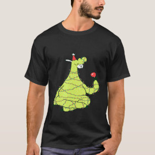 Camiseta Llama Luzes de Natal Robusto Amante de Animais Alp