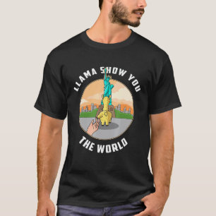 Camiseta Llama mostra a você o mundo Estátua da Liberdade N