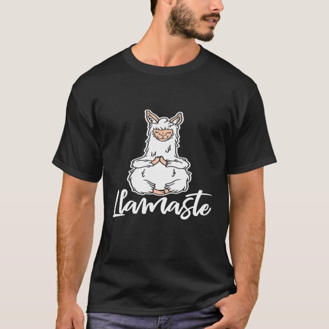 Camiseta Llama Namaste Llamaste Yoga Chakra Meditação Yogi (Frente)