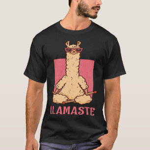 Camiseta Llama Namaste Yoga Mãe Chakra Mulheres Trabalhando