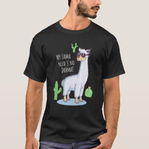 Camiseta Llama Não Precisa de Drama Blade Cactus