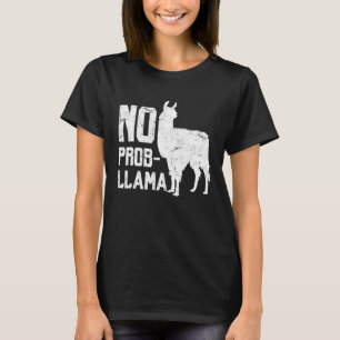 Camiseta Llama No Prob Llama Alpaca Animal Tee