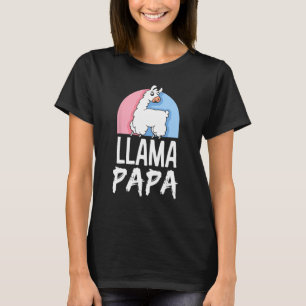 Camiseta Llama Papa Cute Pet Animal Pai Pai Pai Fathe