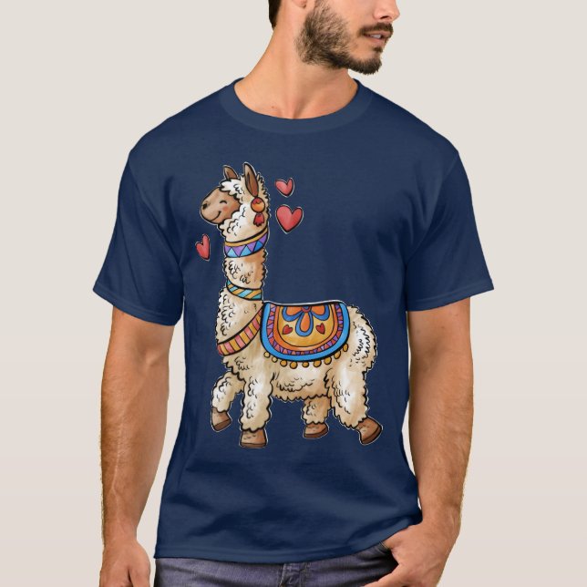 Camiseta llama para amigos amantes de animais (Frente)