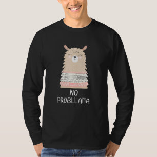 Camiseta Llama Relaxa Mulheres E Meninas Calmas Sem Problem