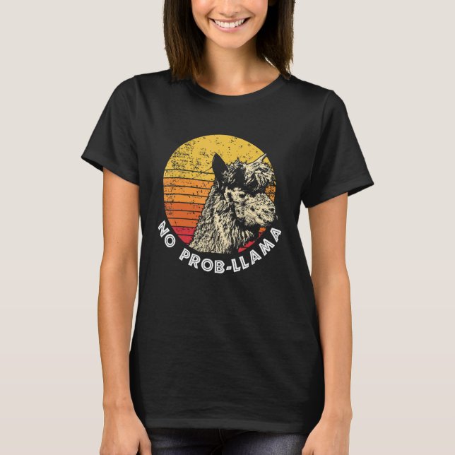 Camiseta Llama Retro No Prob Llama (Frente)