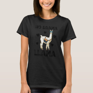 Camiseta Llama Sem Drama Mulheres Llama Amor Animal 7