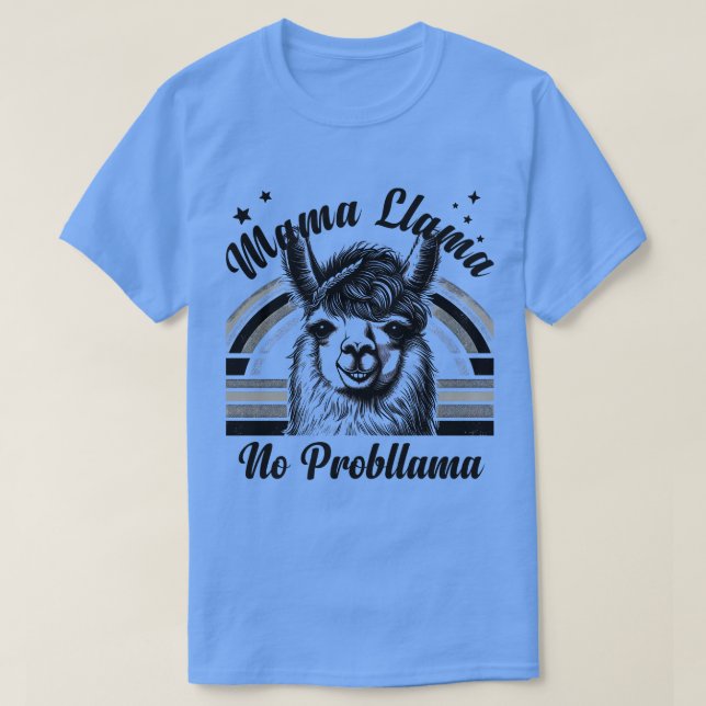 Camiseta Llama Sem Probllama Engraçado Design (Frente do Design)