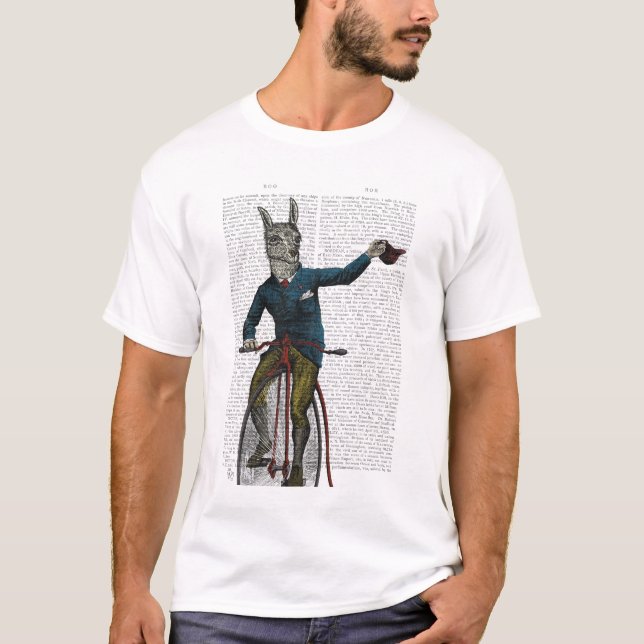 Camiseta Llama sobre bicicleta (Frente)