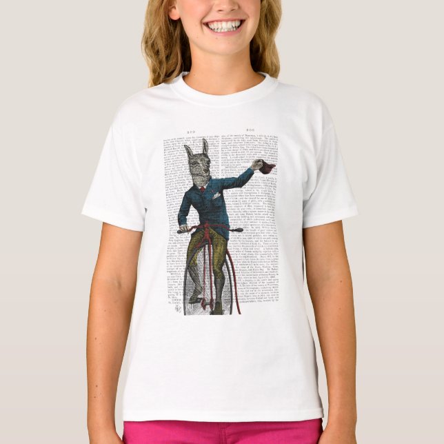 Camiseta Llama sobre bicicleta (Frente)