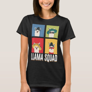 Camiseta Llama Squad Animal Cute Hat Lama