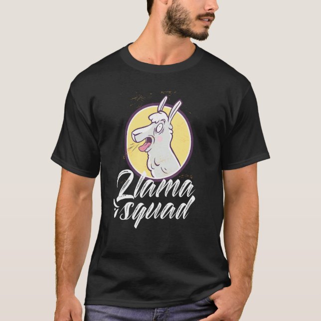 Camiseta Llama Squad Animal Sayings Cute Lhamas (Frente)