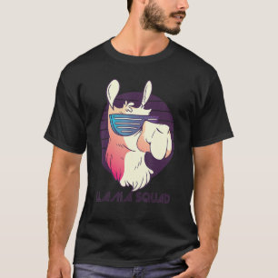 Camiseta Llama Squad Legal Alpaca Llama com óculos escuros