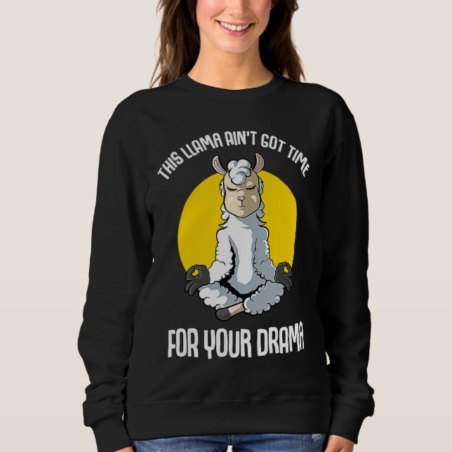 Camiseta Llama This Llama Ain't Got Time  Yoga (Frente)