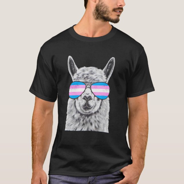 Camiseta Llama Transgênero Trans Orgulho LGBTQ (Frente)